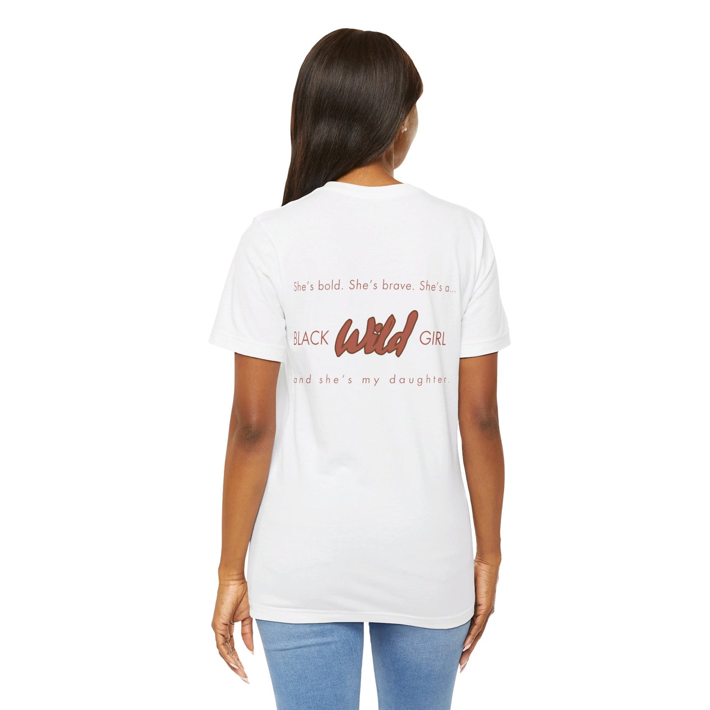 Black Wild Girl Mom- Jersey Short Sleeve Tee