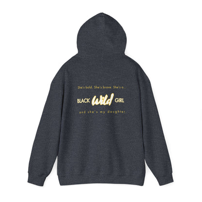 Black Wild Girl Dad- Unisex Heavy Blend™ Hooded Sweatshirt