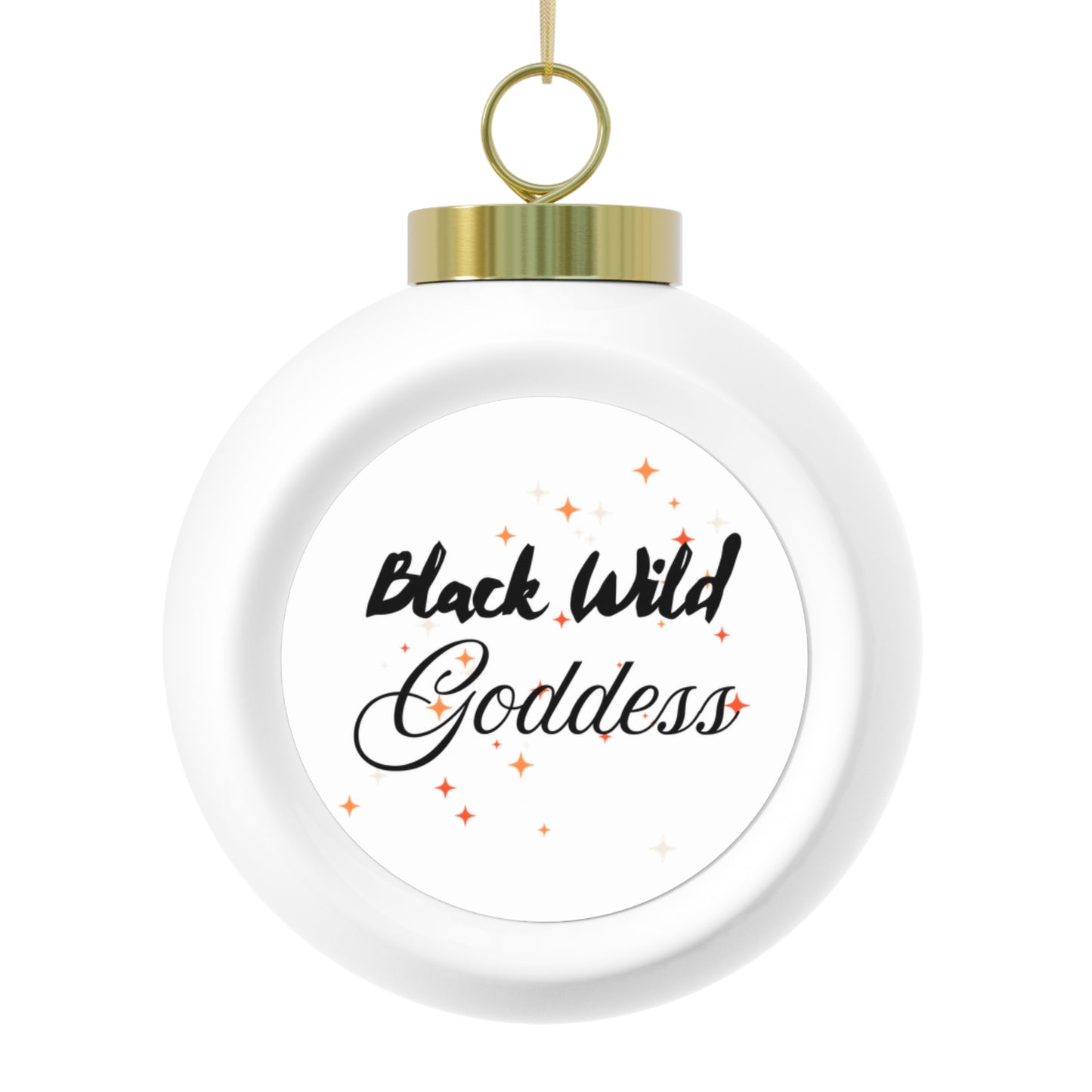 Black Wild Goddess Christmas Ball Ornament