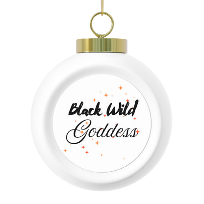 Black Wild Goddess Christmas Ball Ornament