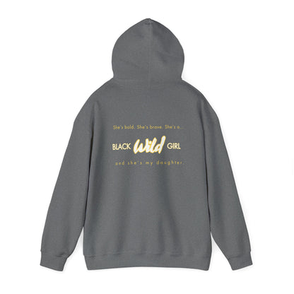 Black Wild Girl Dad- Unisex Heavy Blend™ Hooded Sweatshirt