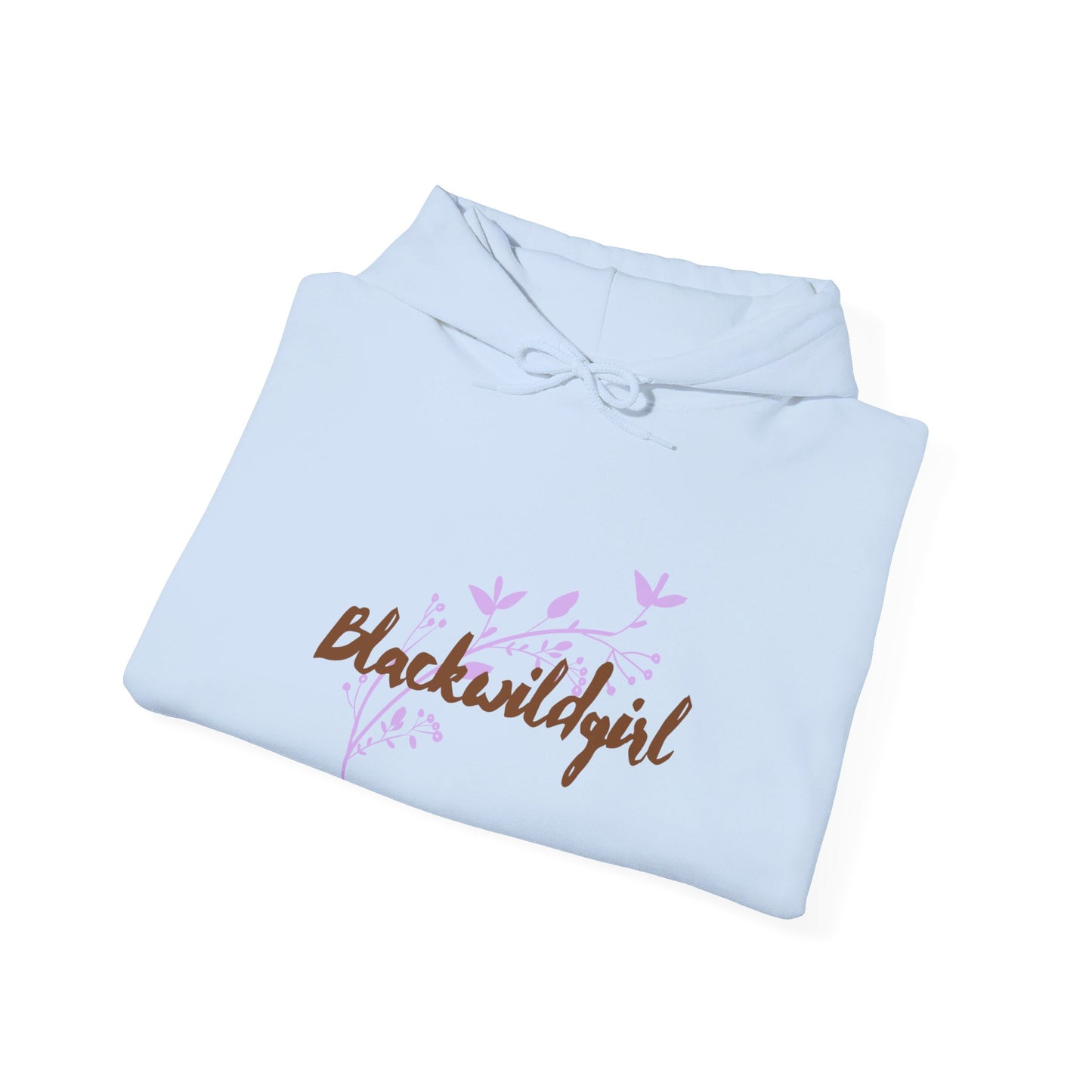 Black Wild Girl Floral - Unisex Heavy Blend™ Hooded Sweatshirt