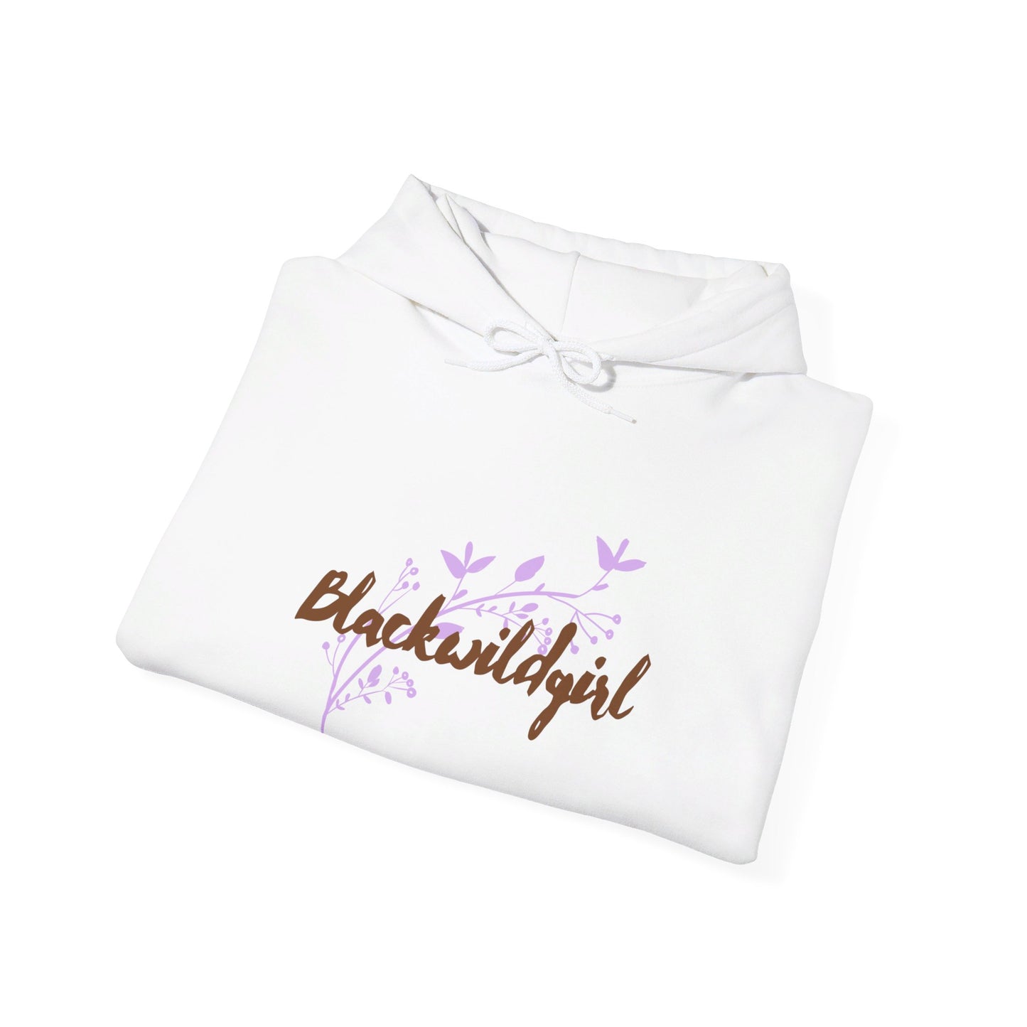 Black Wild Girl Floral - Unisex Heavy Blend™ Hooded Sweatshirt