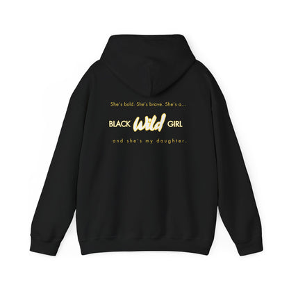 Black Wild Girl Dad- Unisex Heavy Blend™ Hooded Sweatshirt