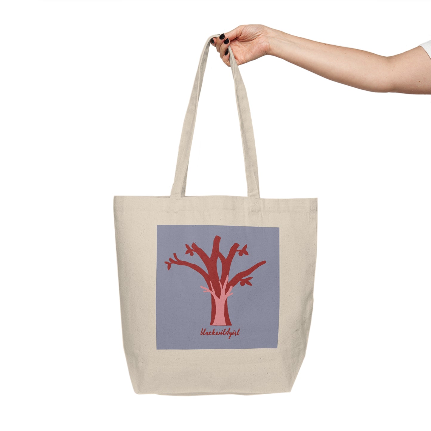 Growing Blackwildgirl- Canvas Shopping Tote